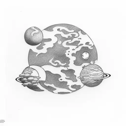 Small Quares Floating Around A Planet