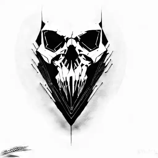 Cyber Punk Style Skull