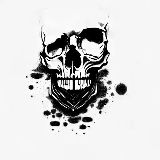 A Skull Computer Glitch