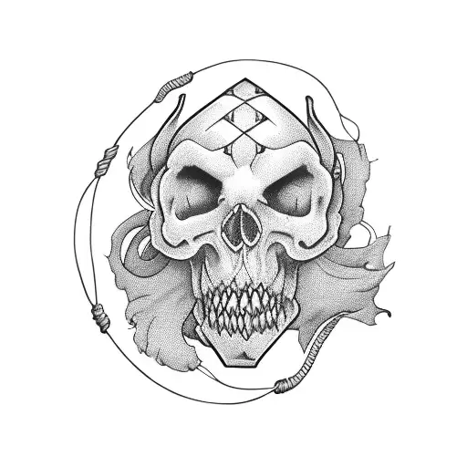 Irish Ailm With Rope That Has Been Repaired Around It