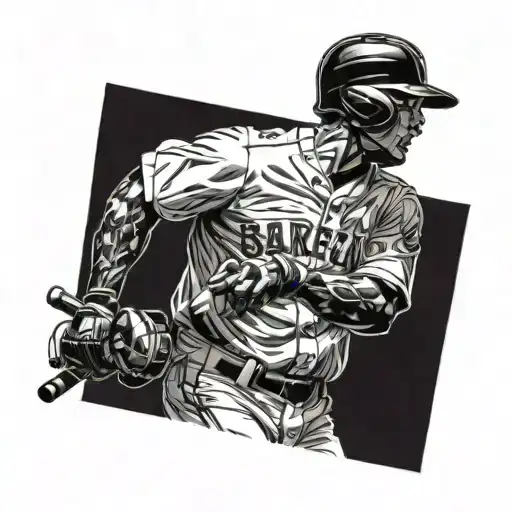 Baseball Player With Military