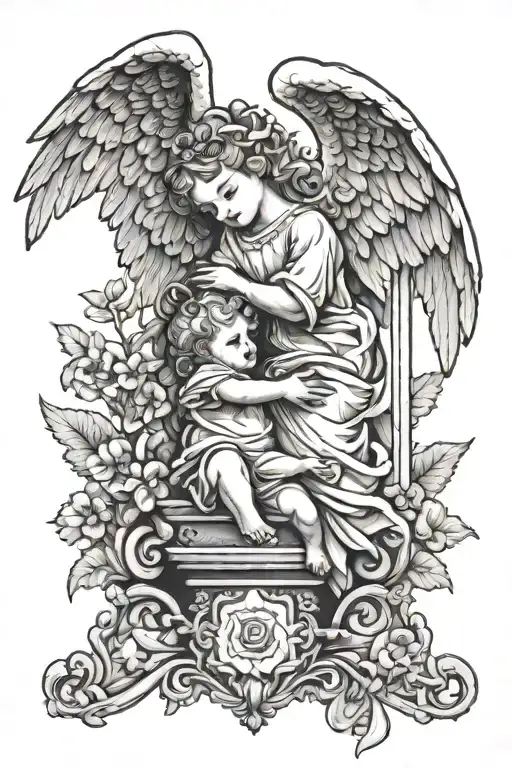 Angel Welcoming Young Angel