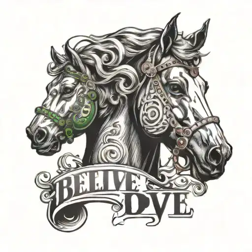 Horse Front Face And Believe Name