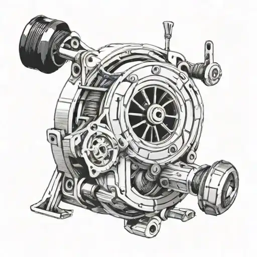 A Detailed Fishing Reel Intertwined With A Portrait Of Your Grandpa's Face