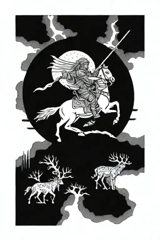 Biblical And Hunting Scene