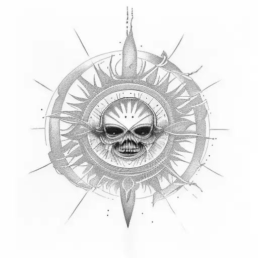 Staurne Planet And A Sun