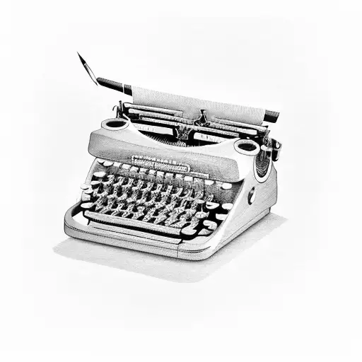 A Typewriter With Intricate Details And The Word 'Letras' Written On The Paper