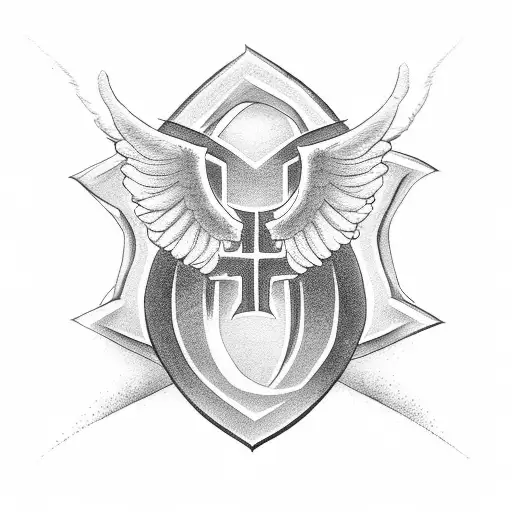 Christian Cross With Angel Wings