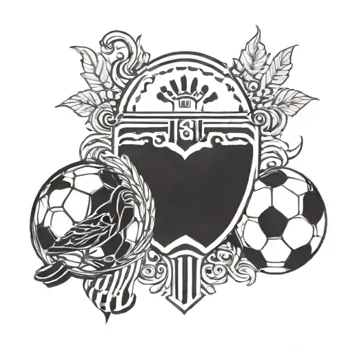 Combine The Symbols Of Internazionale Football Club With Traditional Ukrainian Art Motifs