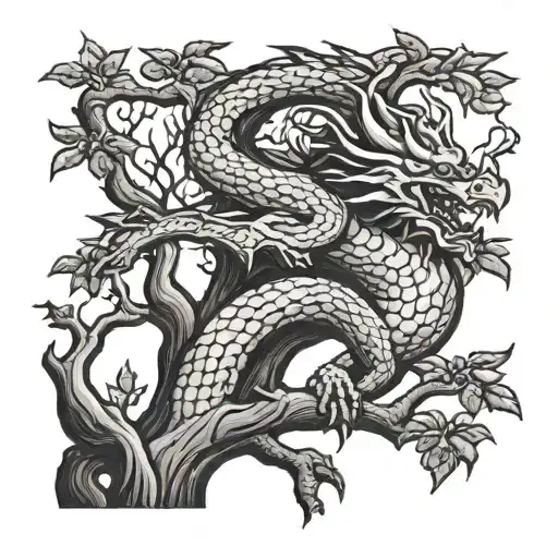 Dragon On A Tree