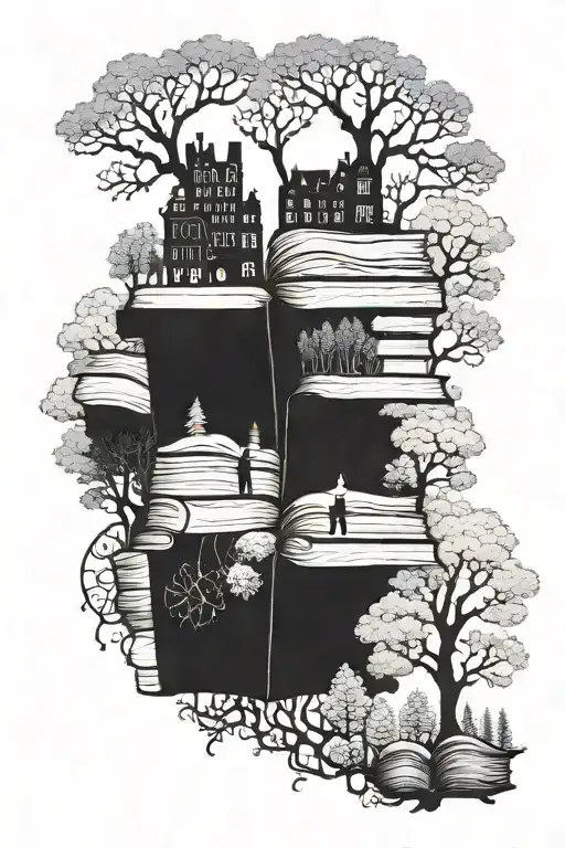 Books Forest Trees Looking