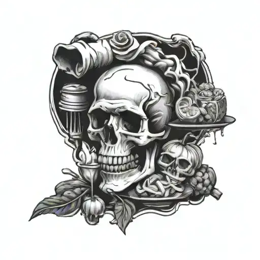 Skull And Food Abd Chef