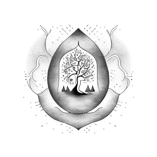 Hourglass With A Tree Inside