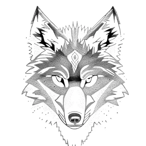 Wolf Pine Trees Moon