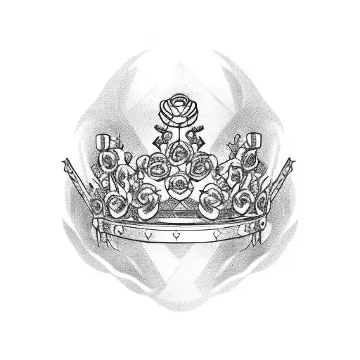 Frankenstein Wearing A Crown And Holding A Rose