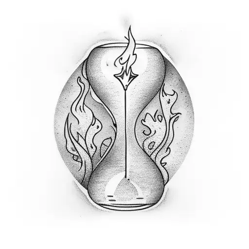 A Hourglass With Water And Fire Aspect