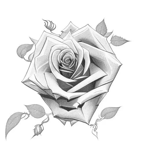 Rose Thornes Surrounded By A Knife