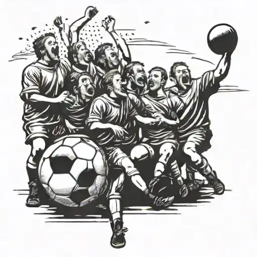 A Heavenly Choir Singing While Playing Football