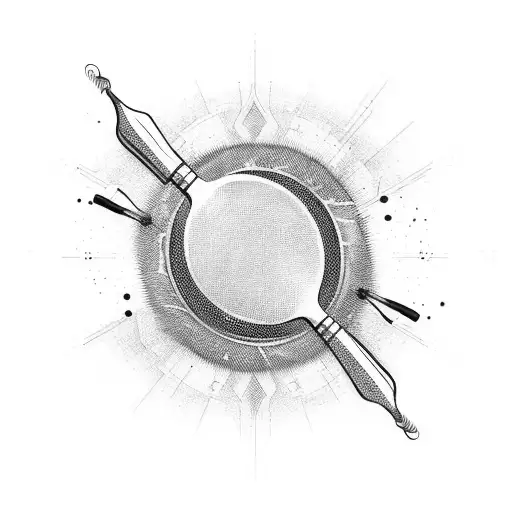 A Vibrant And Abstract Representation Of A Paintbrush And A Microphone Intertwined