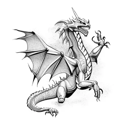 A Fierce Dragon Engaged In A Martial Arts Battle