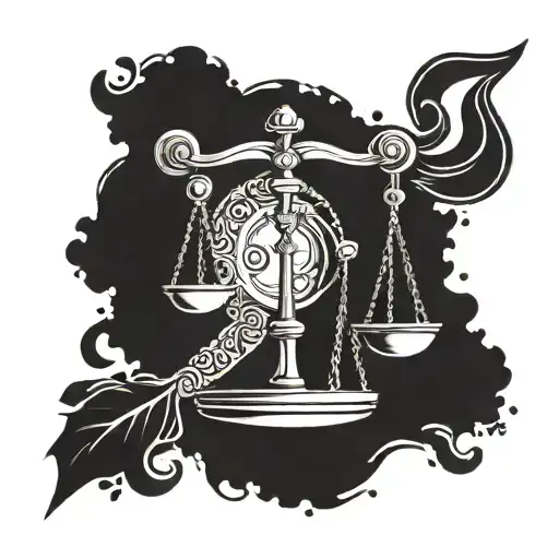 Libra Omega Symbol With 1987