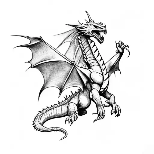 A Fierce Dragon Engaged In A Martial Arts Battle