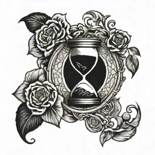 Circle Of Life And Hourglass