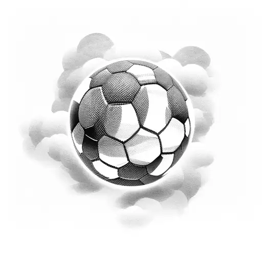 Soccer Ball In Clouds