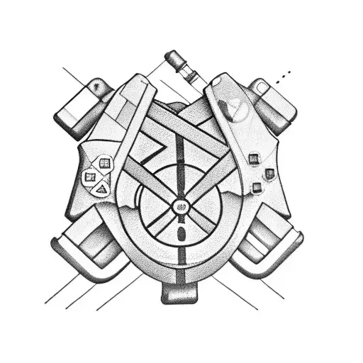 Playstation Controller Merged With A Pharmaceutical Symbol