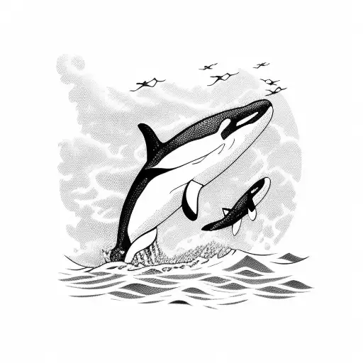 Orca Jumping Out Of Water