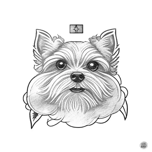 Strength Tarot Card With Yorkie And Filipino Girl