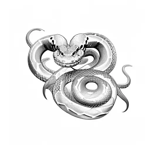 A Snake Slithering Through A Streaming Logo With A V In Its Mnouth