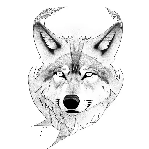 A Cowboy Riding A Wolf Through A Wild West Landscape In A Video Game-inspired Style