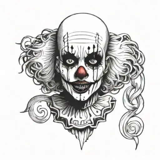 Gothic Clown Woman From The Front