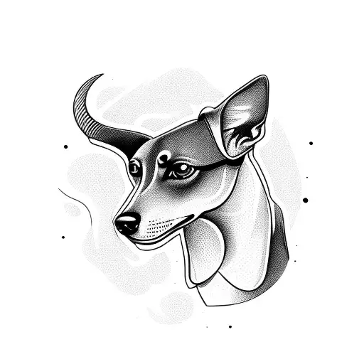 Black Greyhound With Tiara