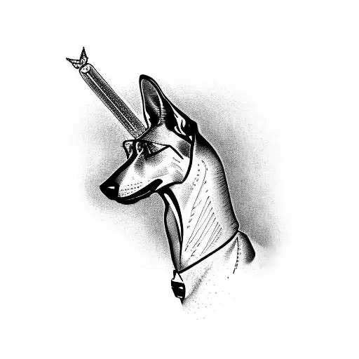 Black Greyhound With Tiara Collar