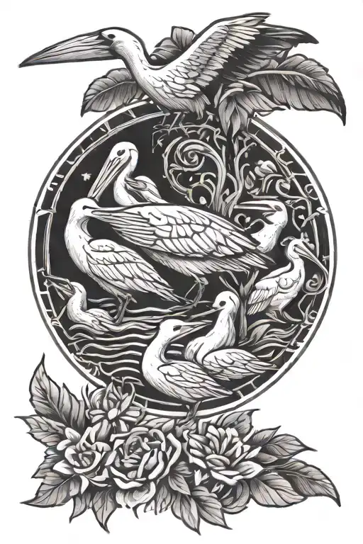Jesus Depicted As The Pelican Feeding His Children With His Own Blood