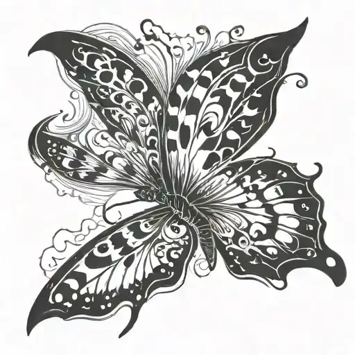 Butterfly Flying While On Fire