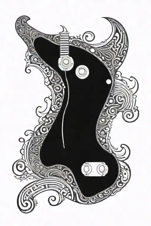 Names Of Several People Forming A Stratocaster Guitar