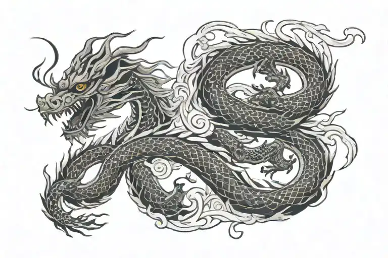 Japanese Dragon Infinity Symbol
