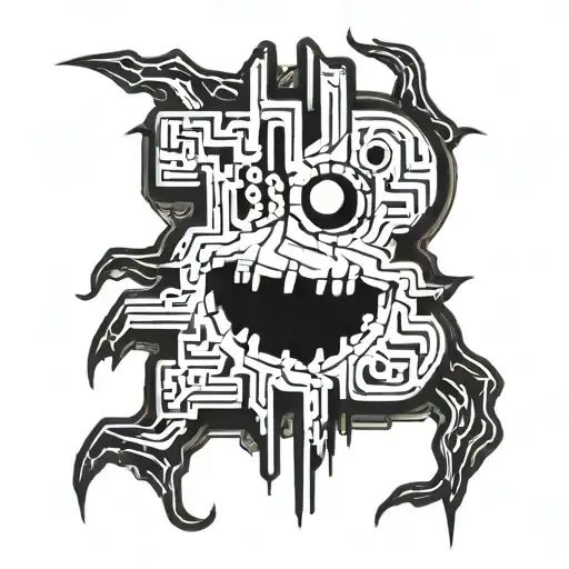 Bitcoin Symbol As A Blink 182 Smiley Face With X's As Eyes Melting