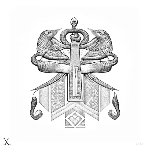 Egypt Ankh With Snake