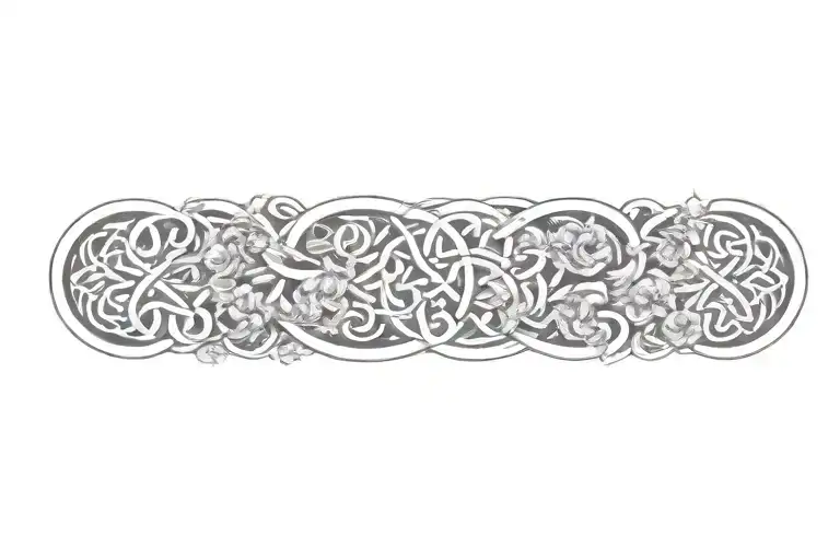 Celtic Knot With Flowers