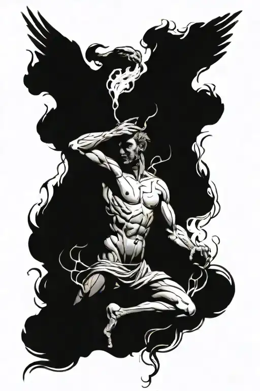 A Tattoo Of Prometheus Stealing Fire From The Gods As A Symbol Of Empowerment