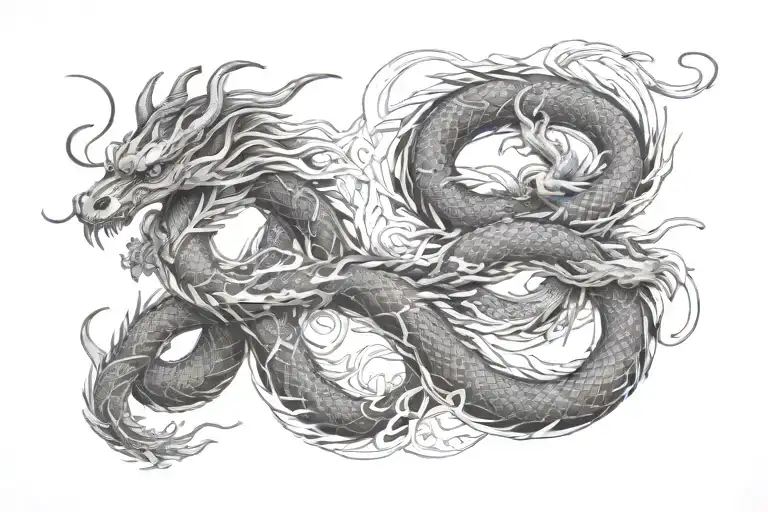 Japanese Dragon Infinity Symbol