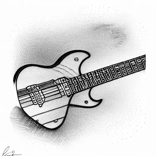 Edge Of A Guitar Made By Trees And Reflection Of It In A Lake