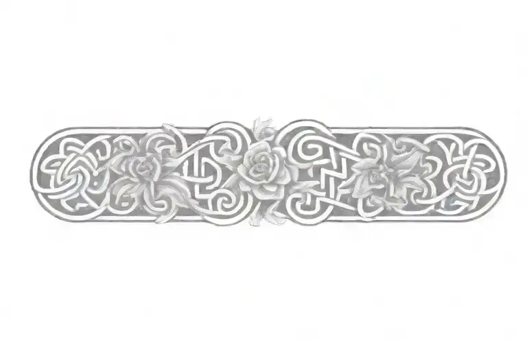 Celtic Knot With Flowers