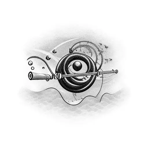 A Fishing Rod Reaching Towards A Black Hole