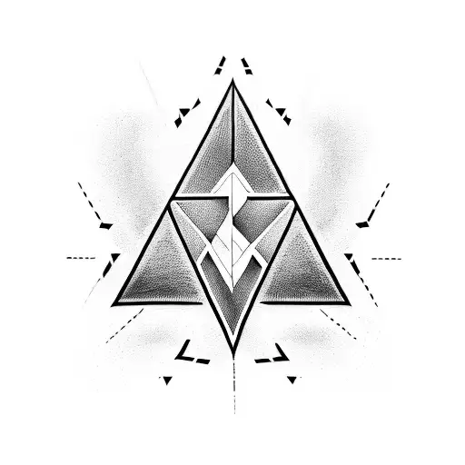 Three Interlocking Triangles With The Word Magis Written Inside Of It