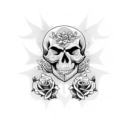 Skull And Roses